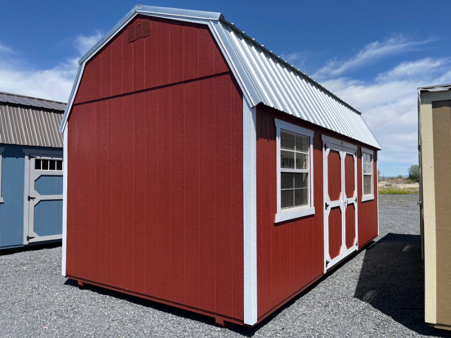 Attractive 10x20 Red Lofted Barn with Windows